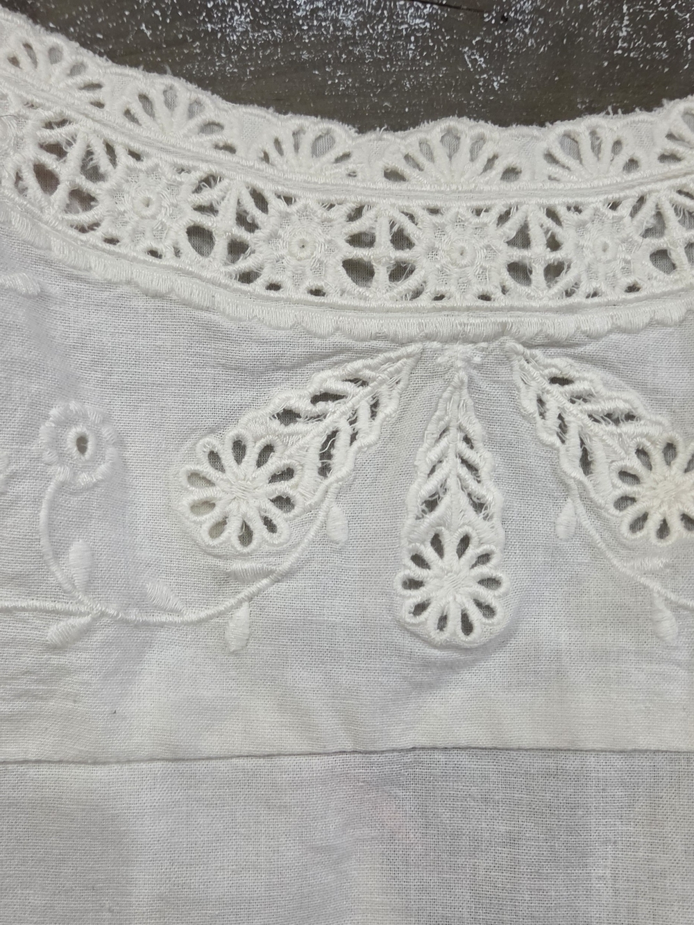 Free People morgan White Eyelet Embroidered Tank with Pink Tie Straps - Picture 3 of 6